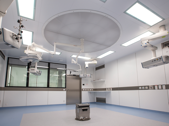 Modular operating theatre interior